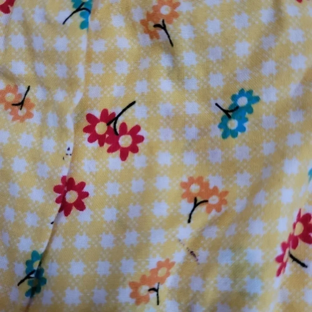 Little girls flowy relaxed floral plaid blouse han